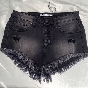NWT Celebrity Pink Mid Rise The Sugar Booty Short, Size 9/29, Black
